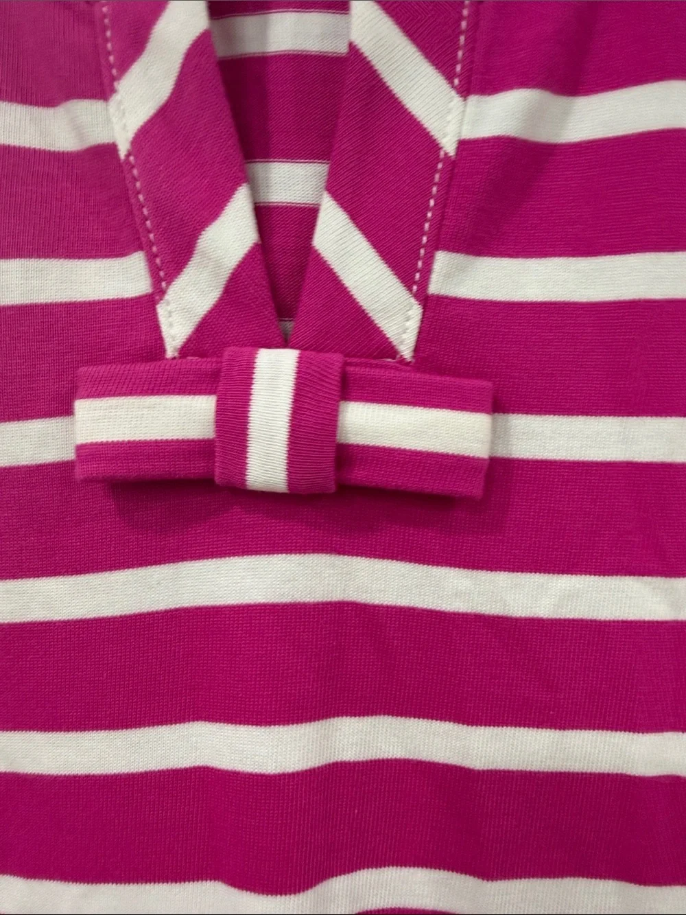 Kate Spade Tropez Pink and White Dress with Bow Detail
